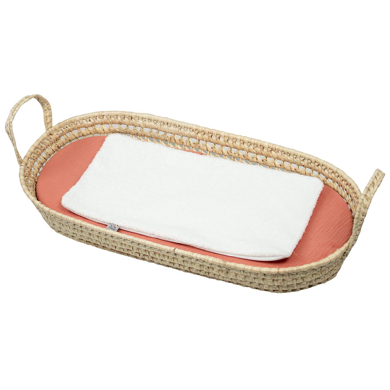 Set Matelas À Langer : Panier + Matelas + Drap-housse + Tapis De Change Jeanne Terracotta