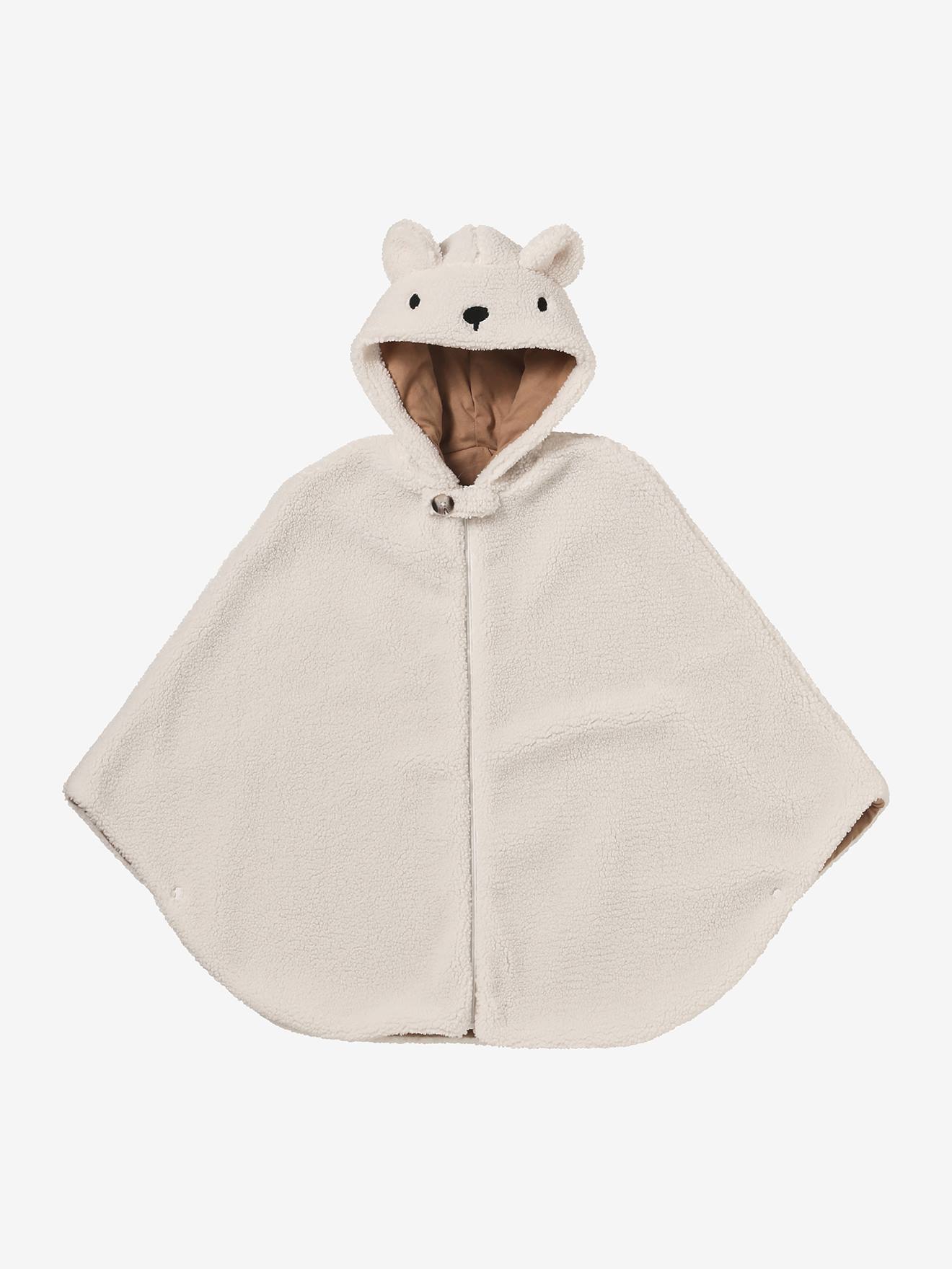 Poncho 18-36 mois pour siège auto & porte bébé écru (Vertbaudet) - Couverture
