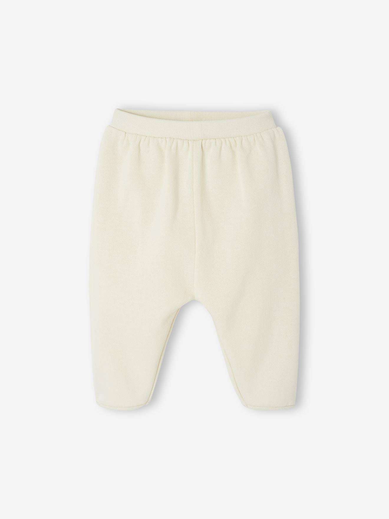 Ensemble naissance molletonné gilet + pantalon écru (Vertbaudet) - Image 2