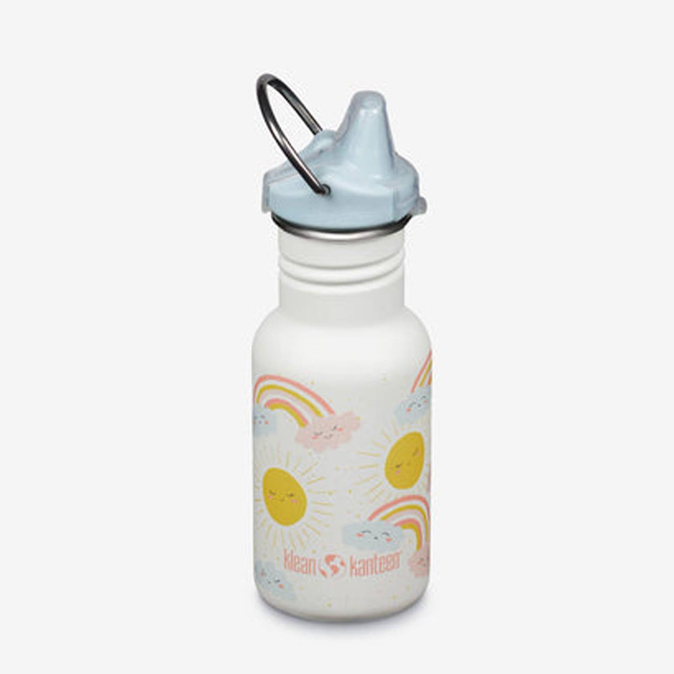 Gourde Inox 355 Ml Bouchon Sippy Rainbows Blanc