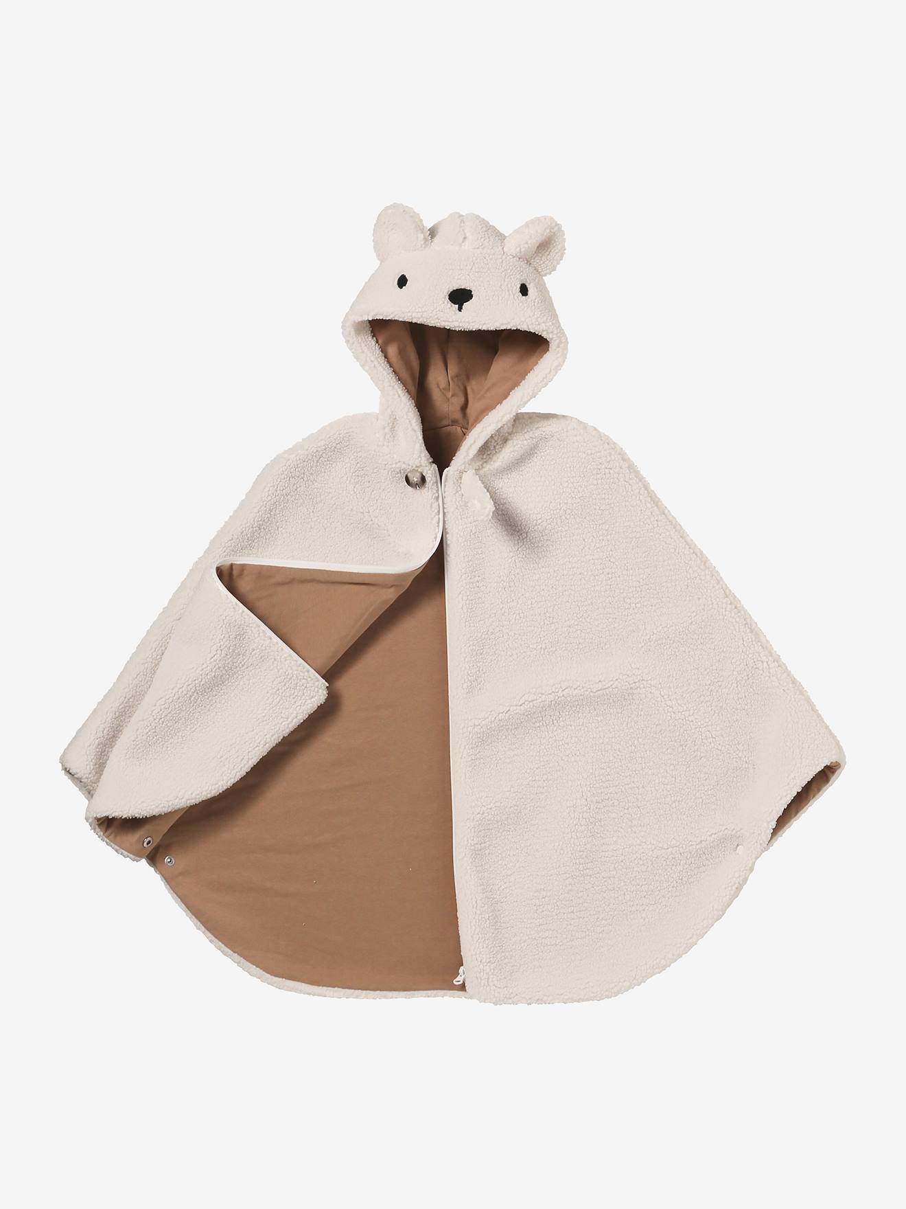 Poncho 18-36 mois pour siège auto & porte bébé écru (Vertbaudet) - Image 1