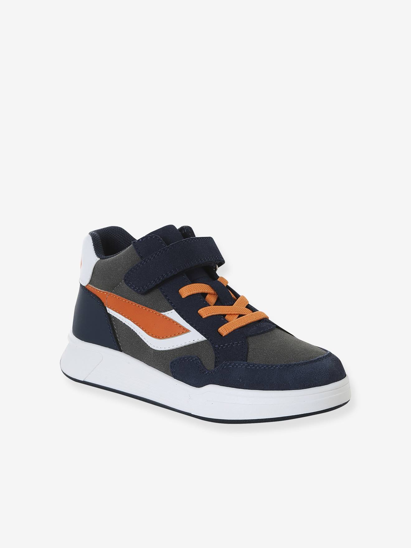 Baskets enfant garon synthtique scratchs et lacets lastiqus lot bleu 18 €