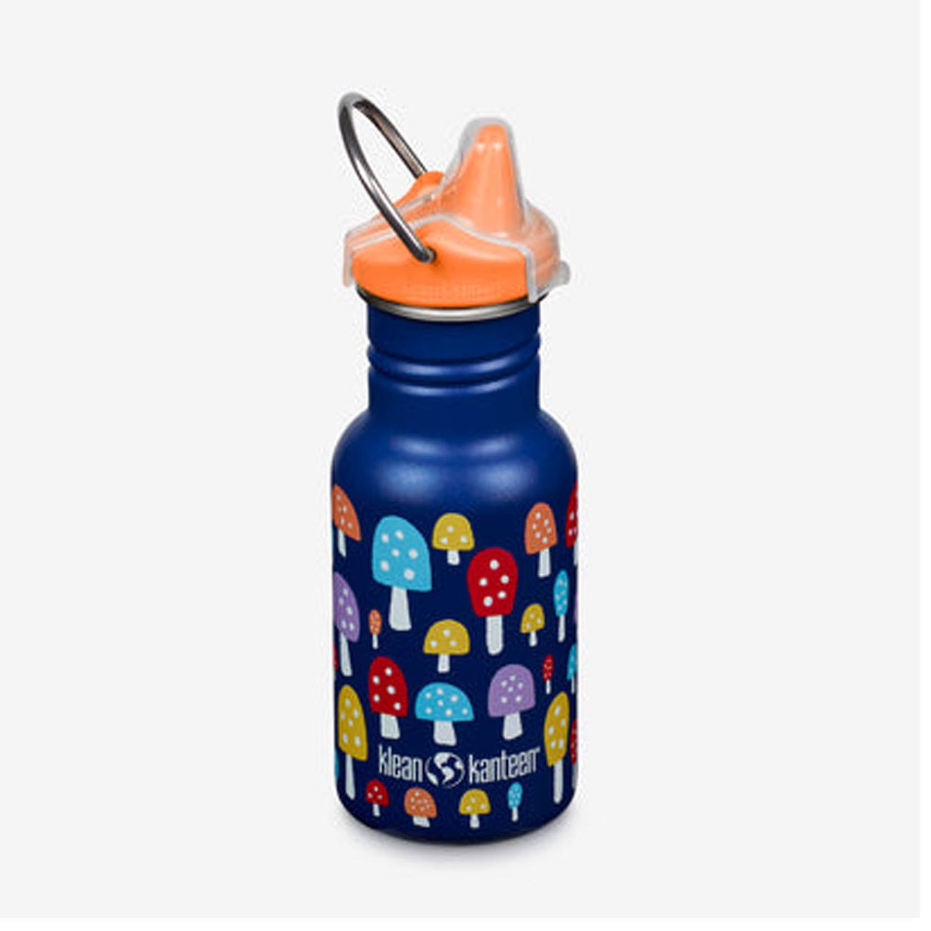 Gourde Inox 355 Ml Bouchon Sippy Mushrooms Bleu