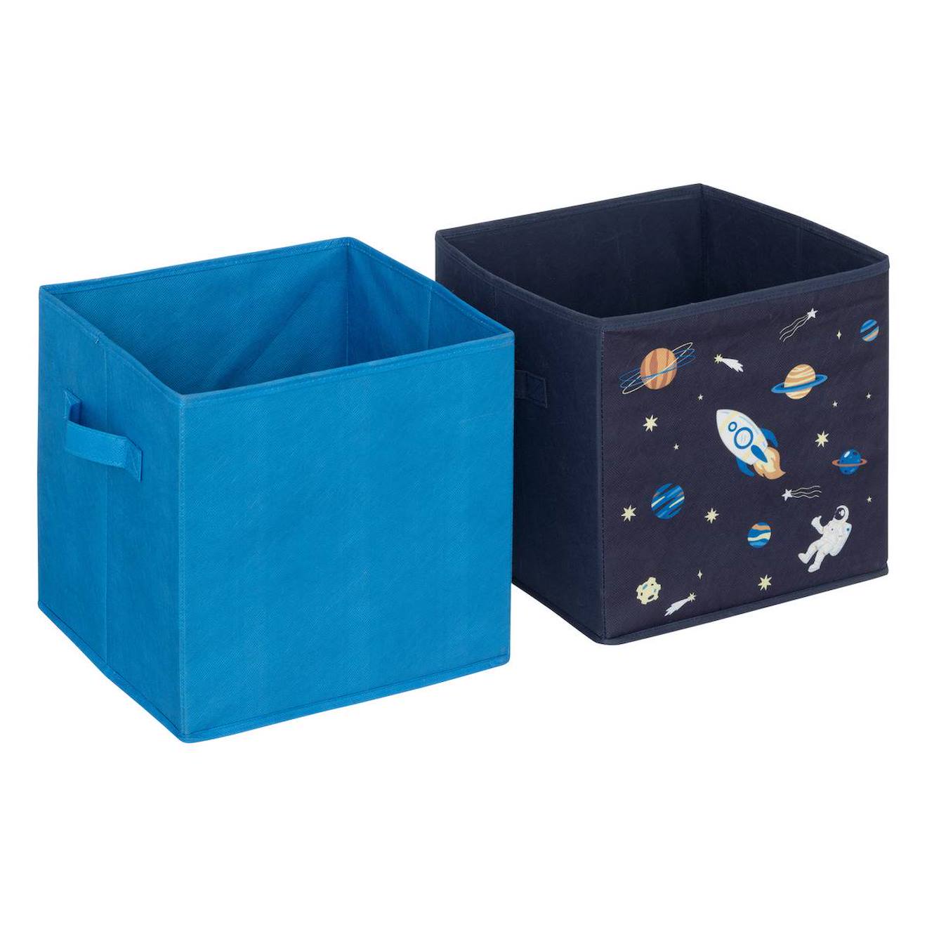 Lot De 2 Bacs Rangements Enfant - Soleil Bleu