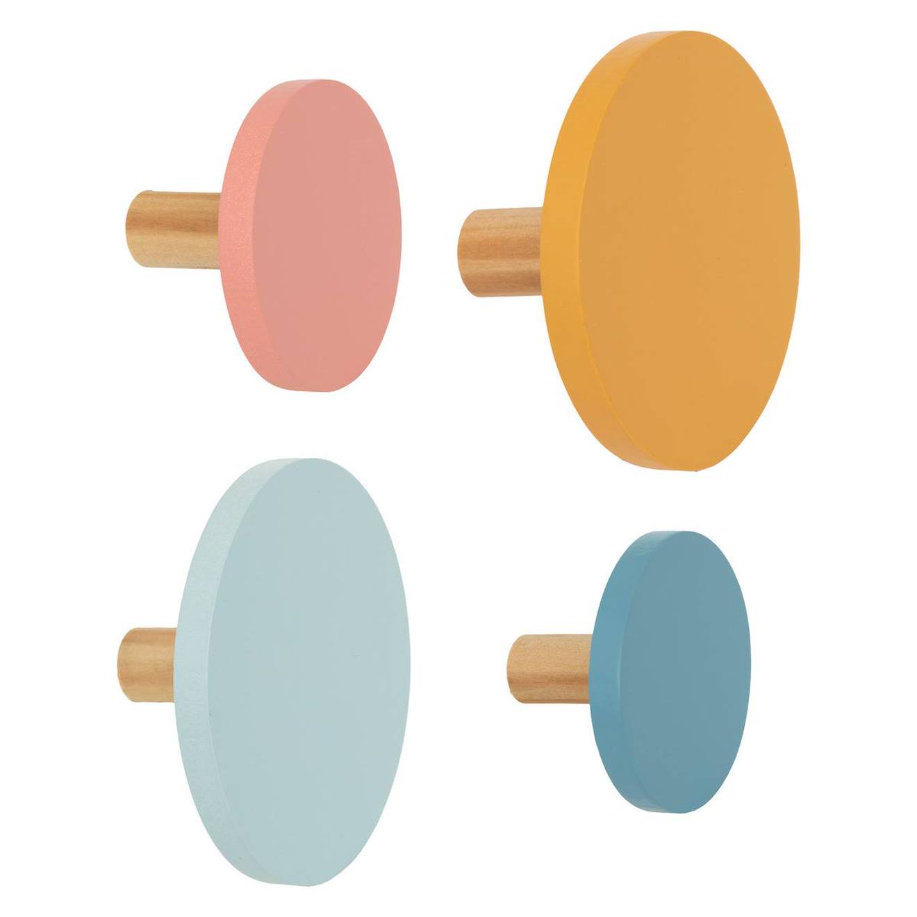 Lot De 4 Patères Enfant - Aisie Multicolore