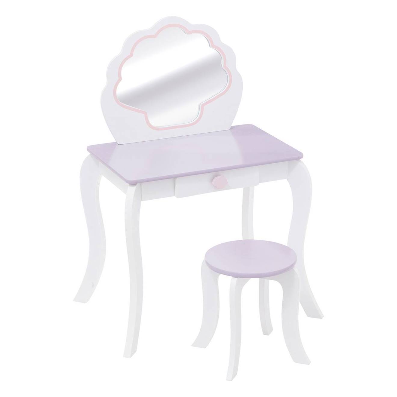 Coiffeuse Et Tabouret Enfant - Sirène Blanc