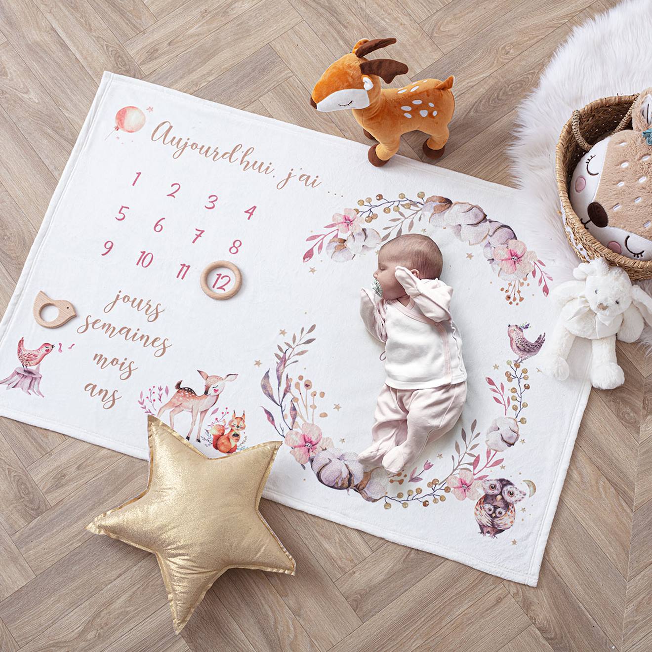 Couverture Étape Bébé - Nature Rose (Atmosphera For Kids) - Image 2