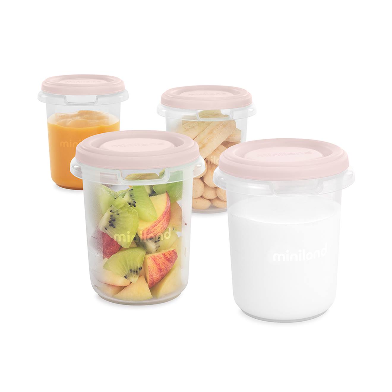 Set De 4 Hermétiques De 250ml Hermisized Rose