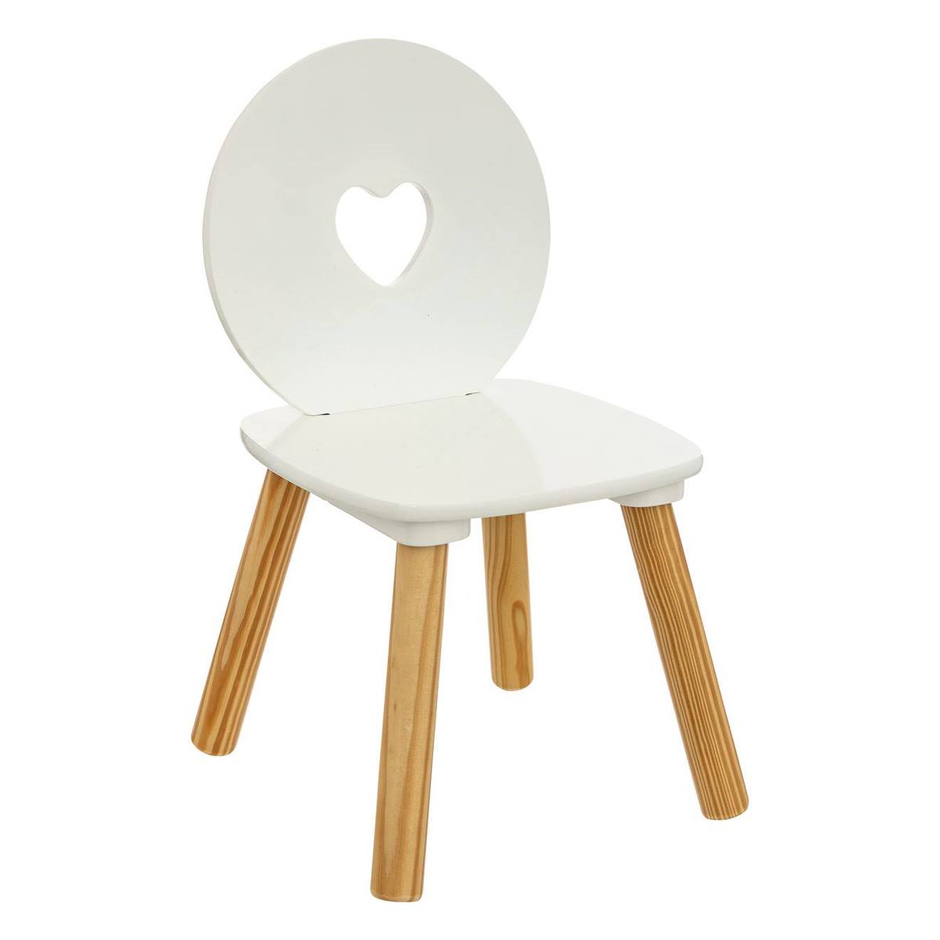 Chaise Enfant Coeur - Maela Blanc
