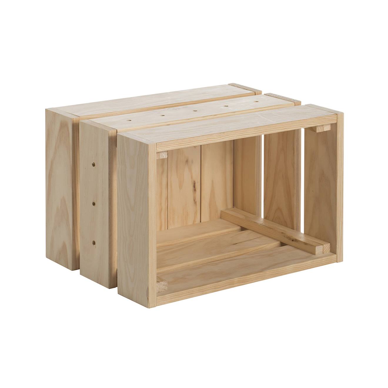 Caisse Modulable En Pin Massif Bois Clair