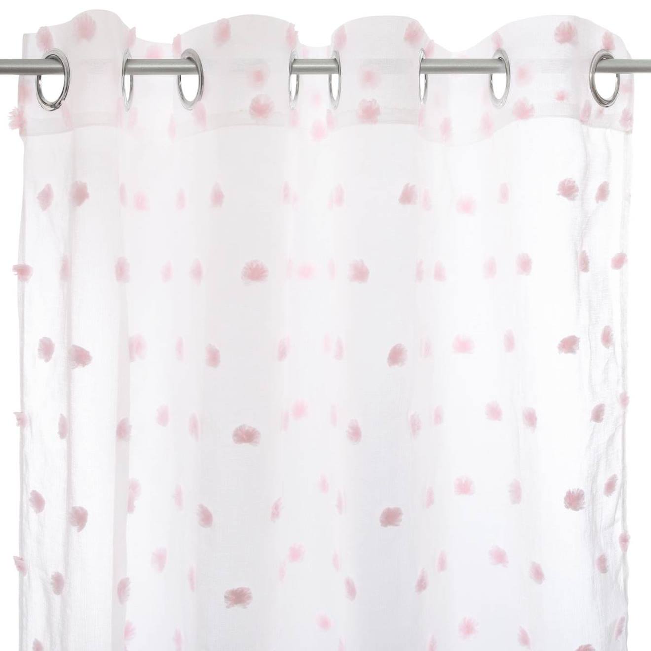 Rideau Enfant - Pompoms Rose