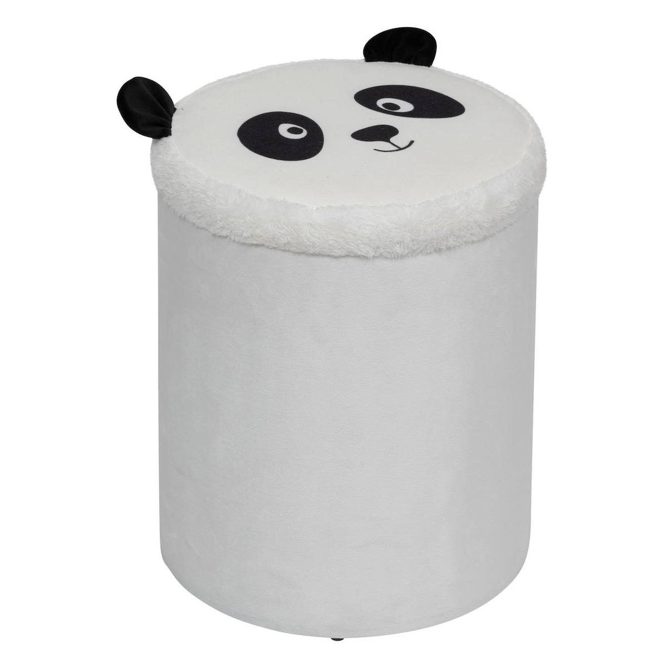Pouf-coffre Enfant - Anoki Noir Et Blanc