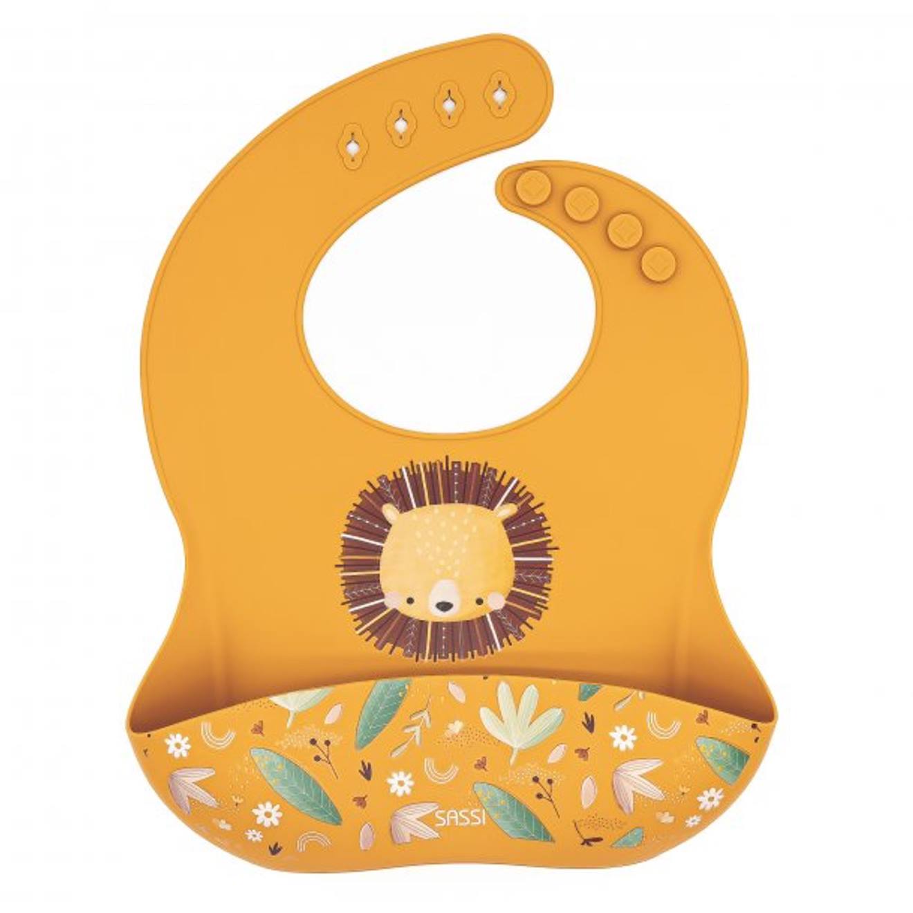 Bavoir Récupérateur En Silicone Animaux Orange
