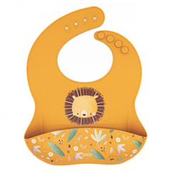 Bavoir récupérateur en silicone animaux  - vertbaudet enfant