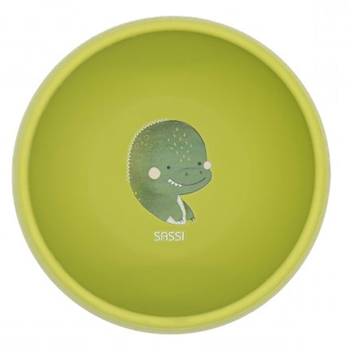 Bol En Silicone Avec Ventouse Animaux Vert