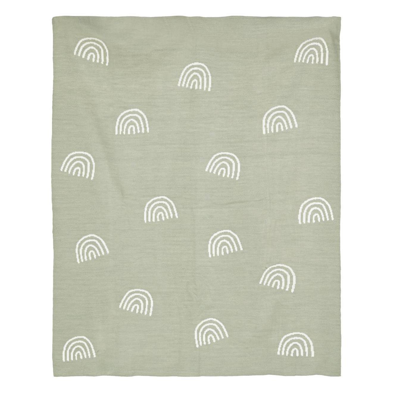 Couverture Tricot Bébé Vert
