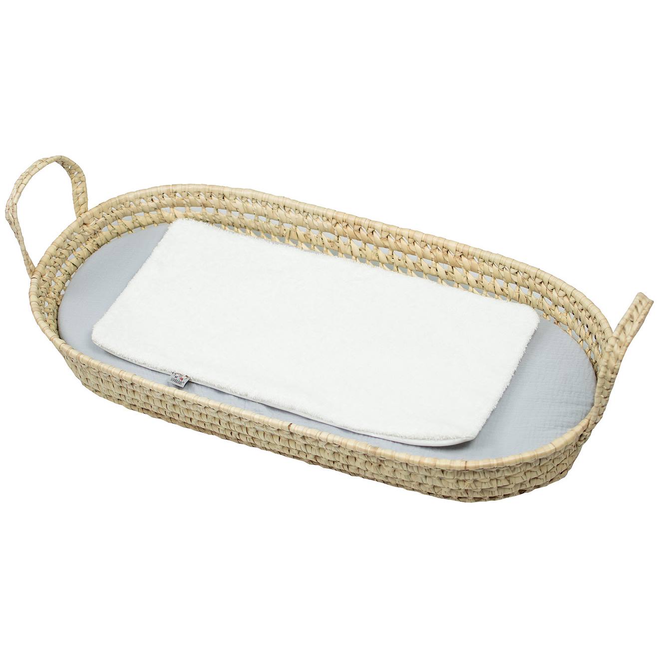 Set Matelas À Langer : Panier + Matelas + Drap-housse + Tapis De Change Jeanne Gris