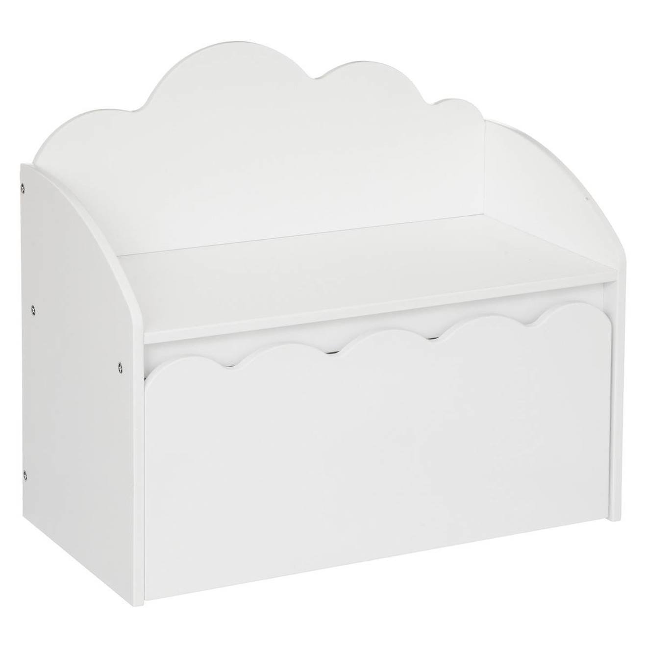 Banc Enfant Avec Coffre Nuage - Douceur Blanc