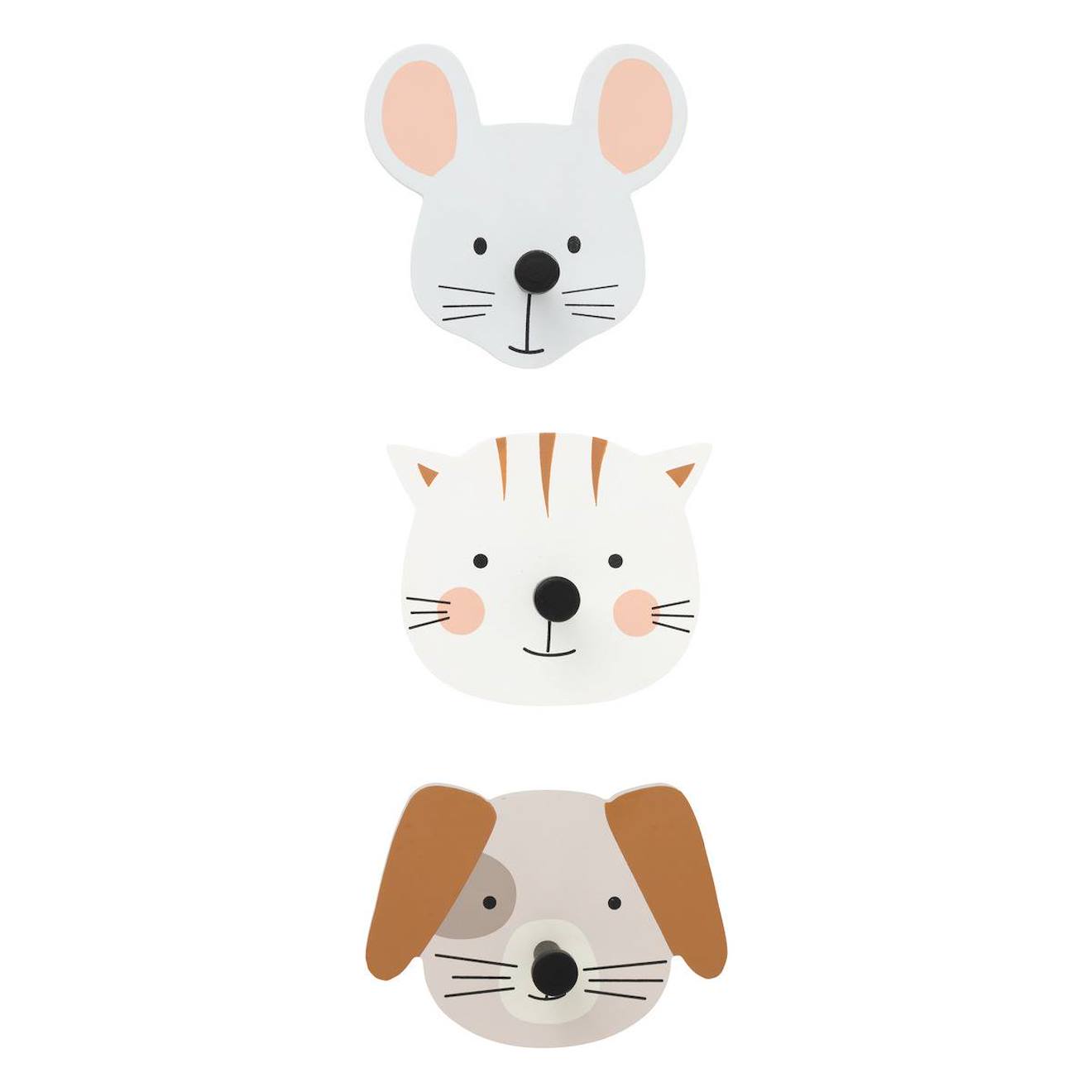 Lot De 3 Patères Enfants - Adoni Multicolore
