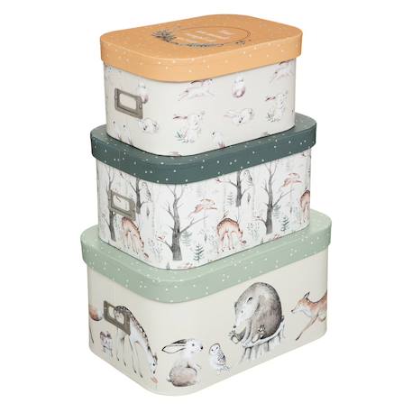 Atmosphera For Kids - Set De 3 Boites De Rangement Enfant Multicolore