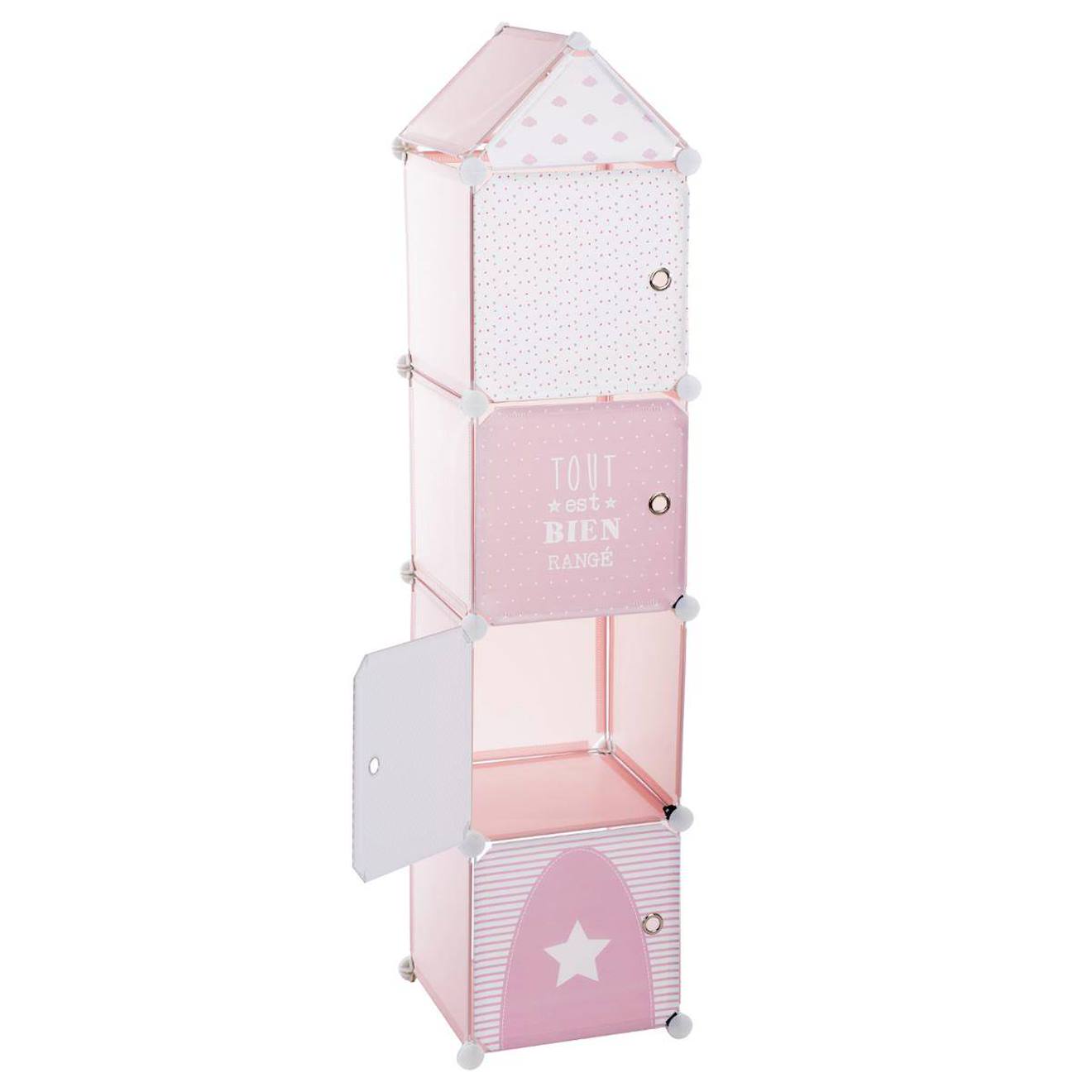 Casiers De Rangement Enfant - Colonne Rose