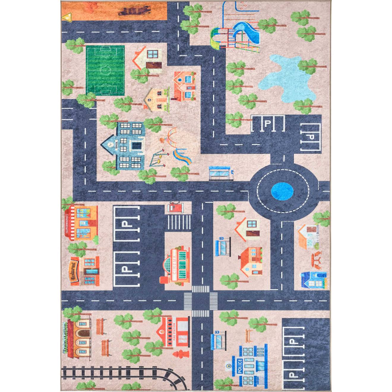 Tapis Enfant Circuit Beige Tapis Enfant Circuit Beige
