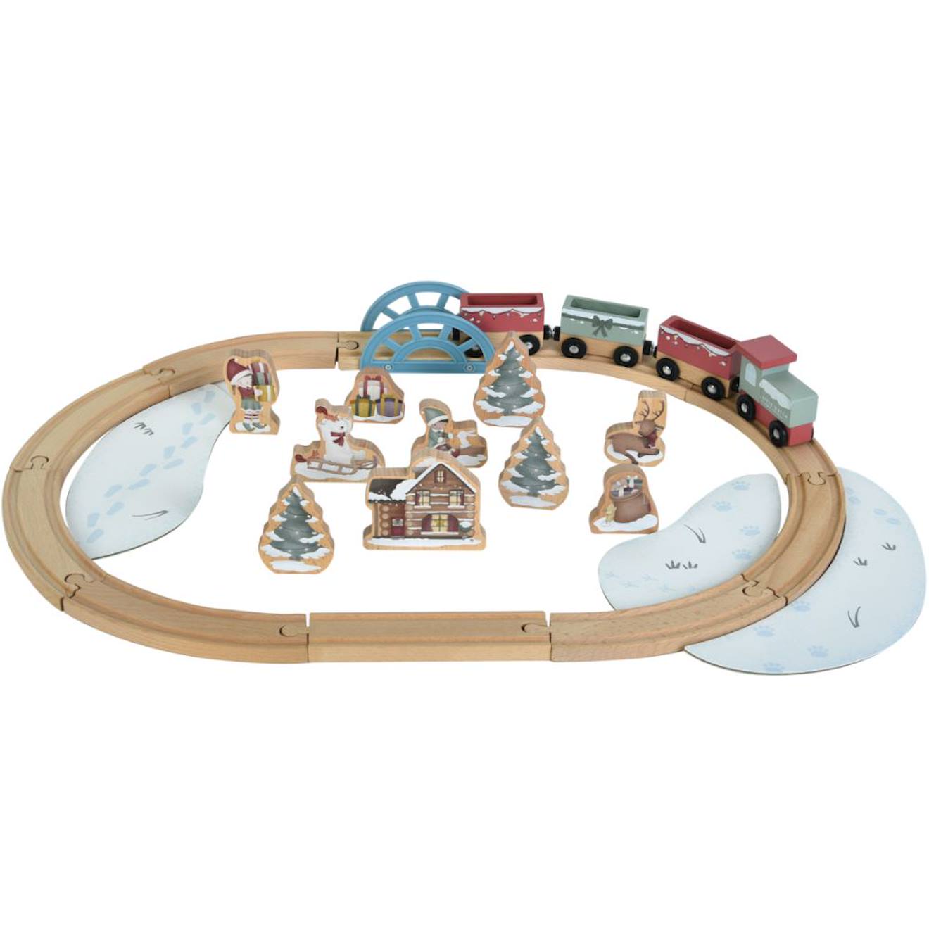 Train De Construction De Noël Multicolore