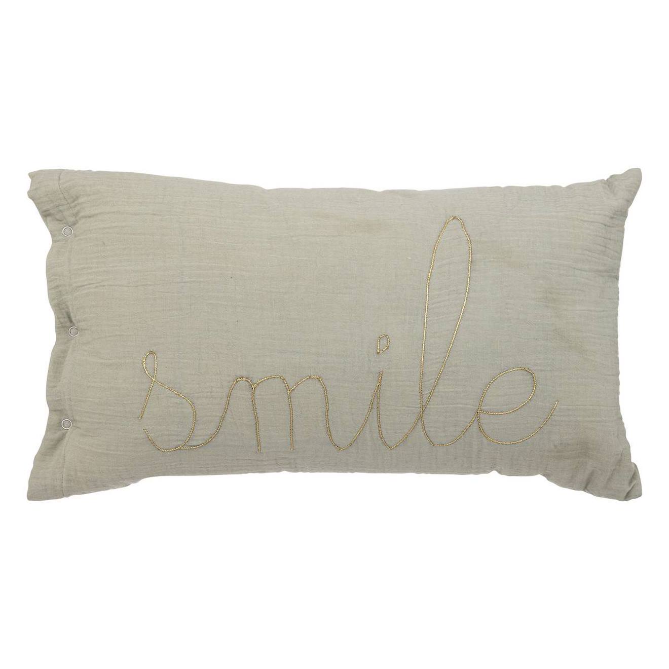 Coussin Rectangulaire Gaze De Coton - Lili Vert