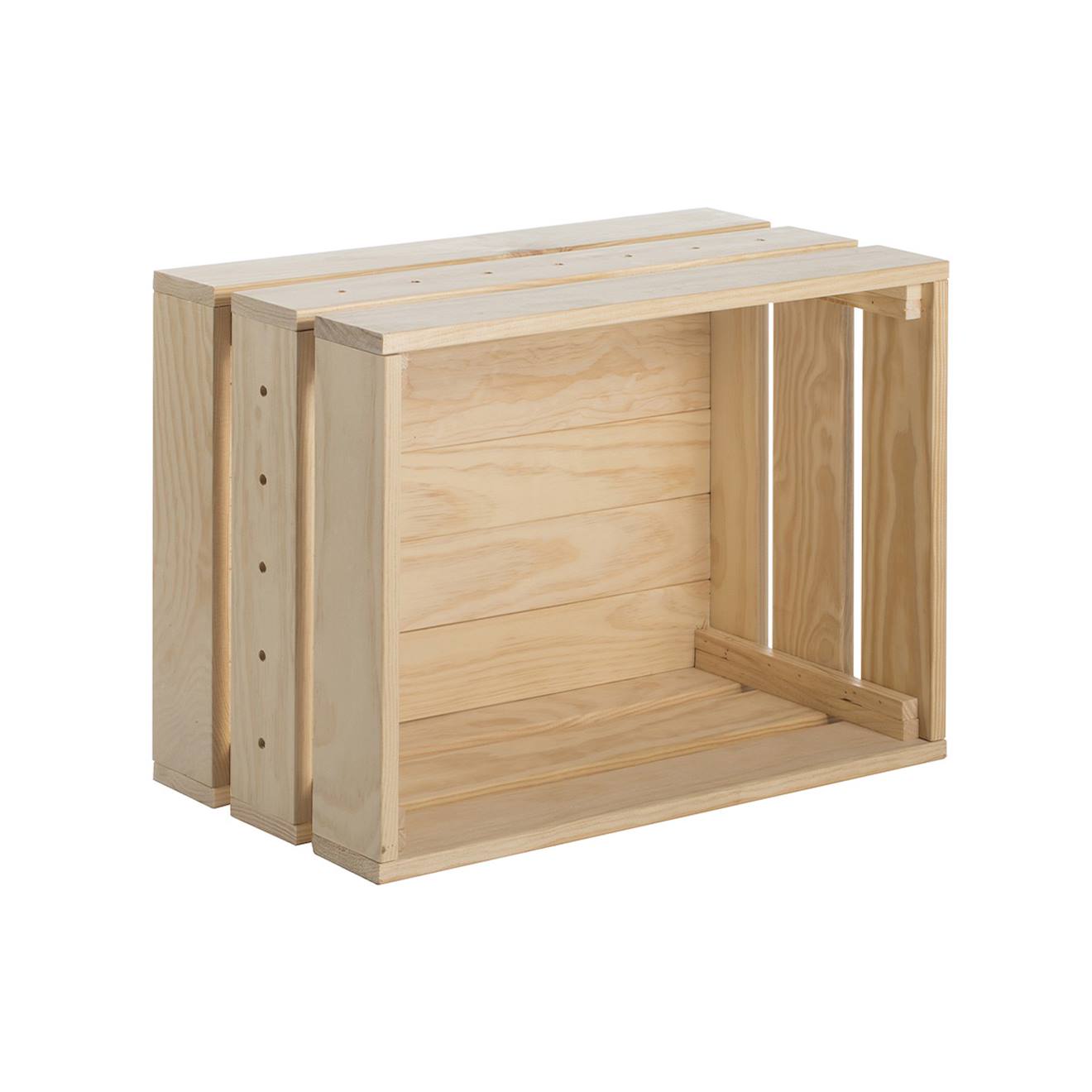 Caisse En Pin Massif Bois Clair