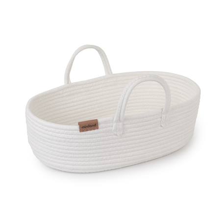 Miniland - Panier Porte-bébé En Coton Accessoire Pour Poupée Blanc