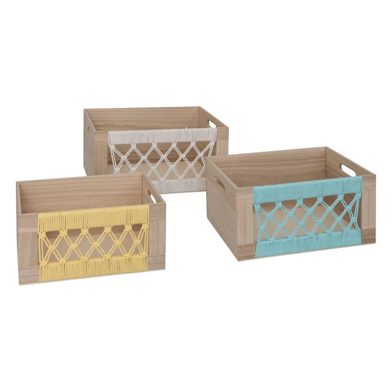 Lot De 3 Cagettes Bois - Australie Multicolore