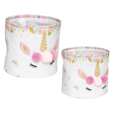 Atmosphera For Kids - Set De 2 Paniers Enfant - Licorne Multicolore