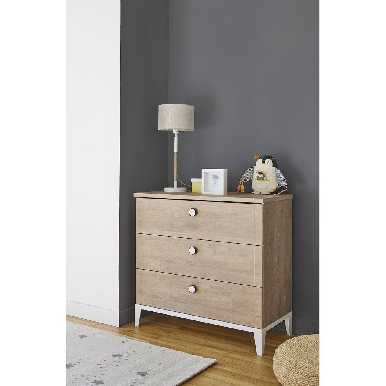 Commode 3 Tiroirs Marcel Bois Clair (Galipette) - Image 1