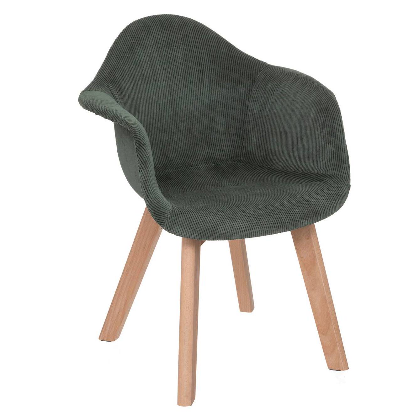 Chaise Enfant À Accoudoirs - Lena Vert Kaki