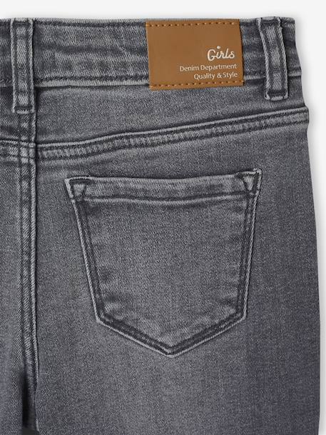 Jean fille slim morphologik tour de hanches medium bleached+bleu foncé+gris+stone 14 - vertbaudet enfant 