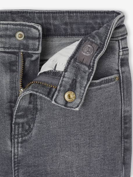Jean fille slim morphologik tour de hanches medium bleached+bleu foncé+gris+stone 12 - vertbaudet enfant 