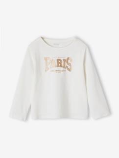 -T-shirt fille imprimé manches longues 