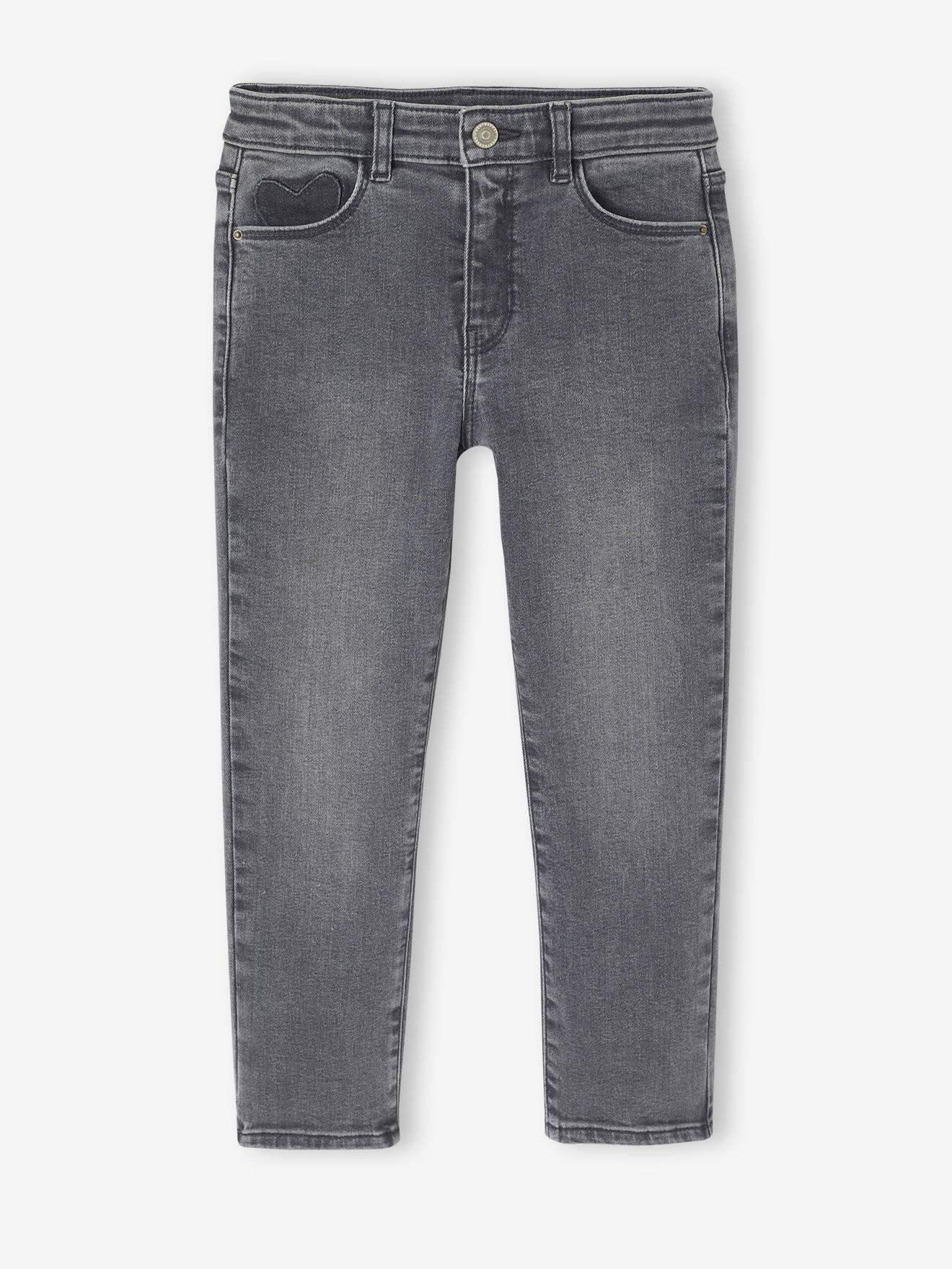 Jean slim morpho medium fille gris