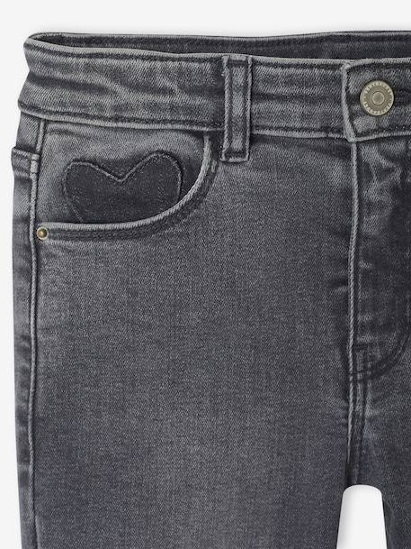 Jean fille slim morphologik tour de hanches medium bleached+bleu foncé+gris+stone 13 - vertbaudet enfant 