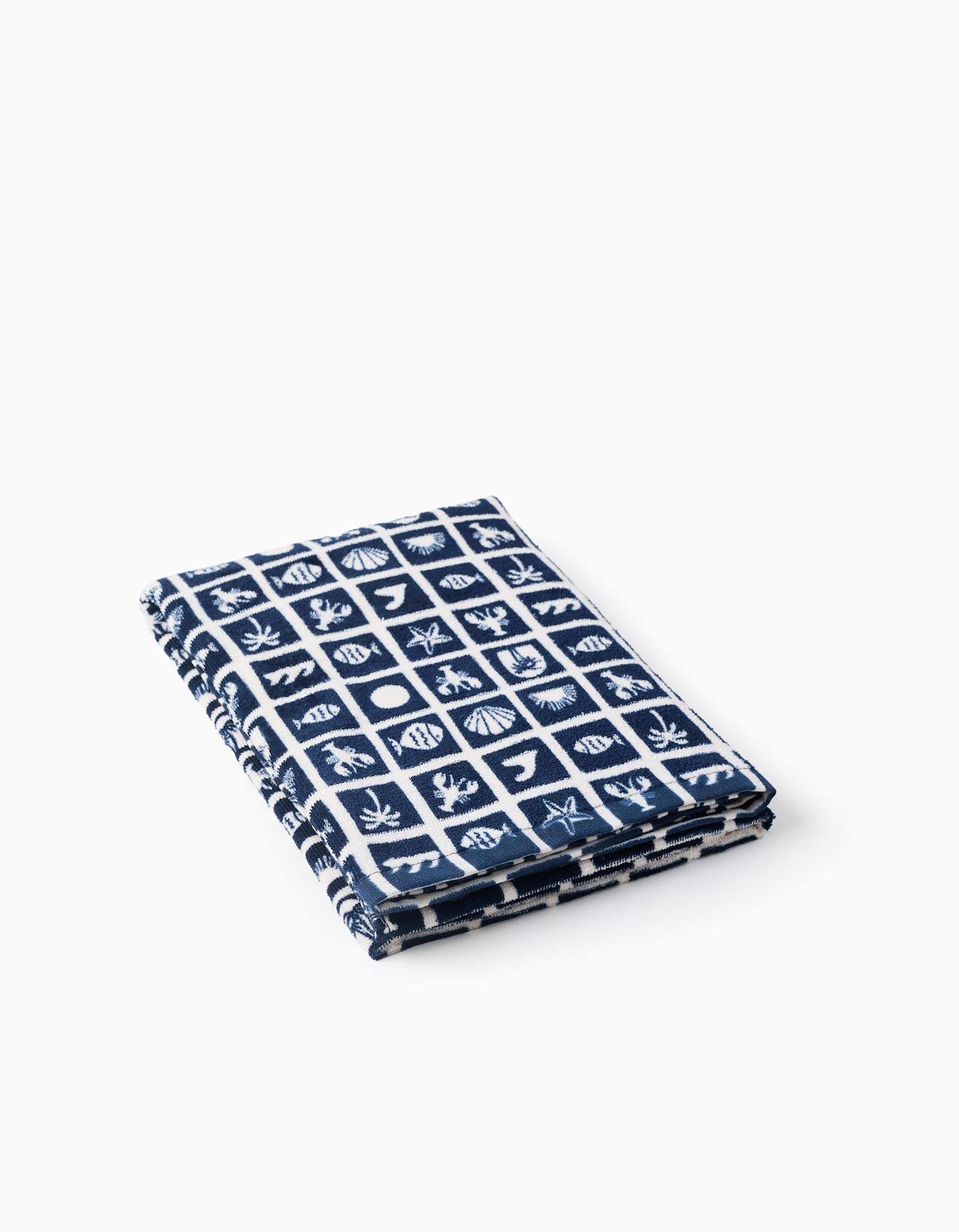 Serviette De Plage Bleu Foncé