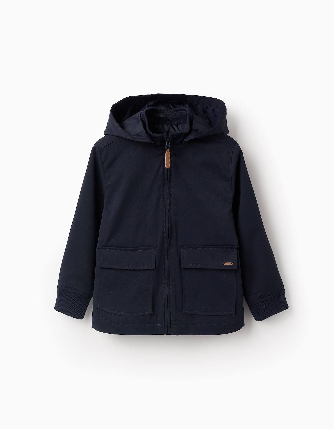 Veste Avec Capuche Amovible Bleu Foncé