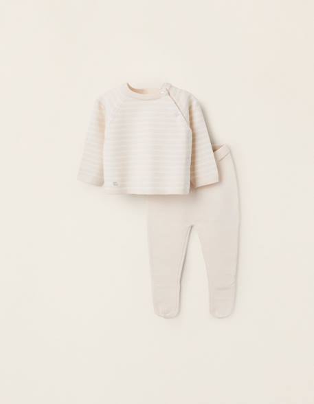 Bébé-Ensemble en maille à rayures