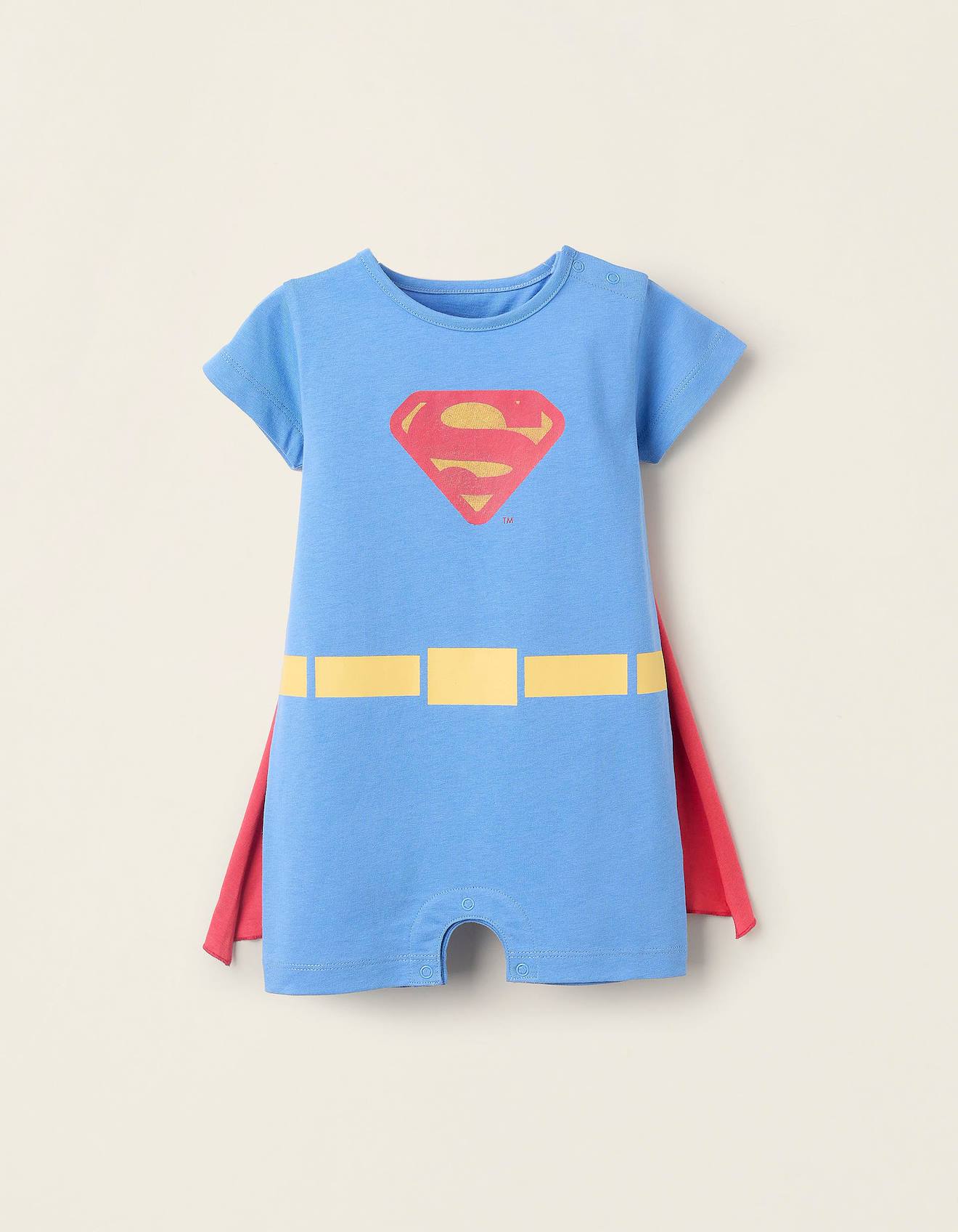 Pyjama-combi-short Cape Amovible Superman Bleu Clair