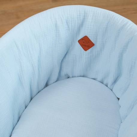 Habillage de couffin en gaze de coton jeanne Beige+Blanc+Bleu+Camel+Écru+Gris clair+Rose+Terracotta+Vert de gris 14 - vertbaudet enfant 