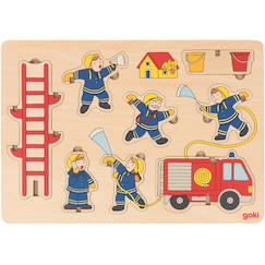 Jouet-Jeux éducatifs-Puzzles-Puzzle à empiler pompiers