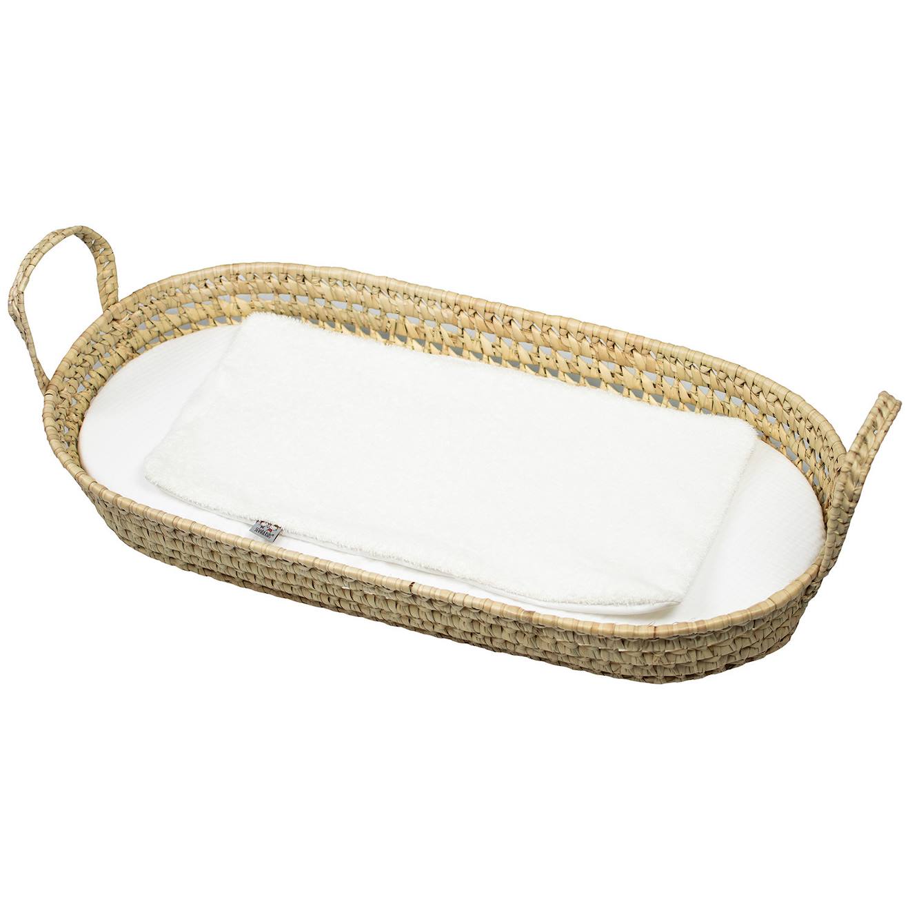Set Matelas À Langer : Panier + Matelas + Drap-housse + Tapis De Change Jeanne Blanc