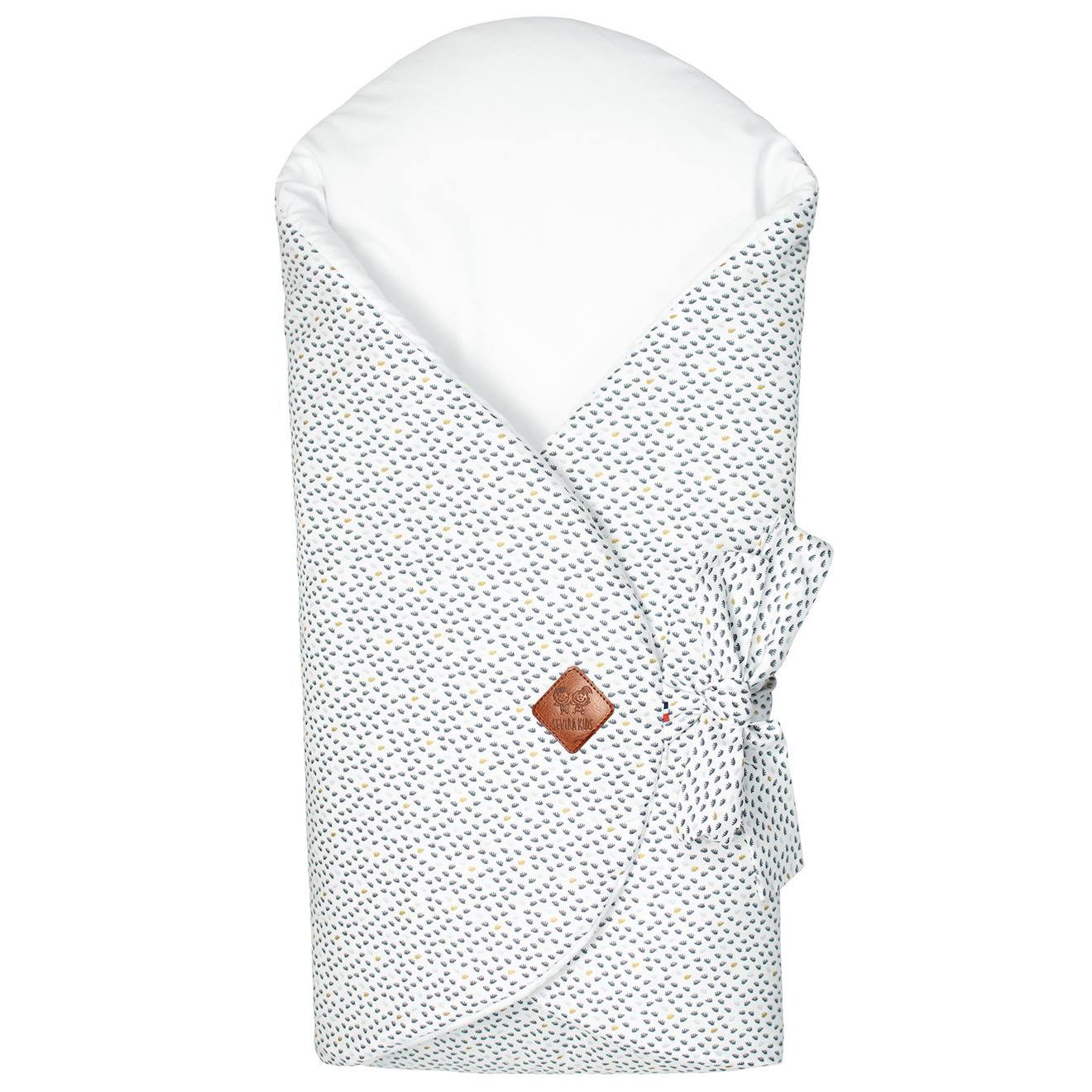Couverture D'emmaillotage Évolutive En Coton Lior Melody, Blanc Imprimé Minimali