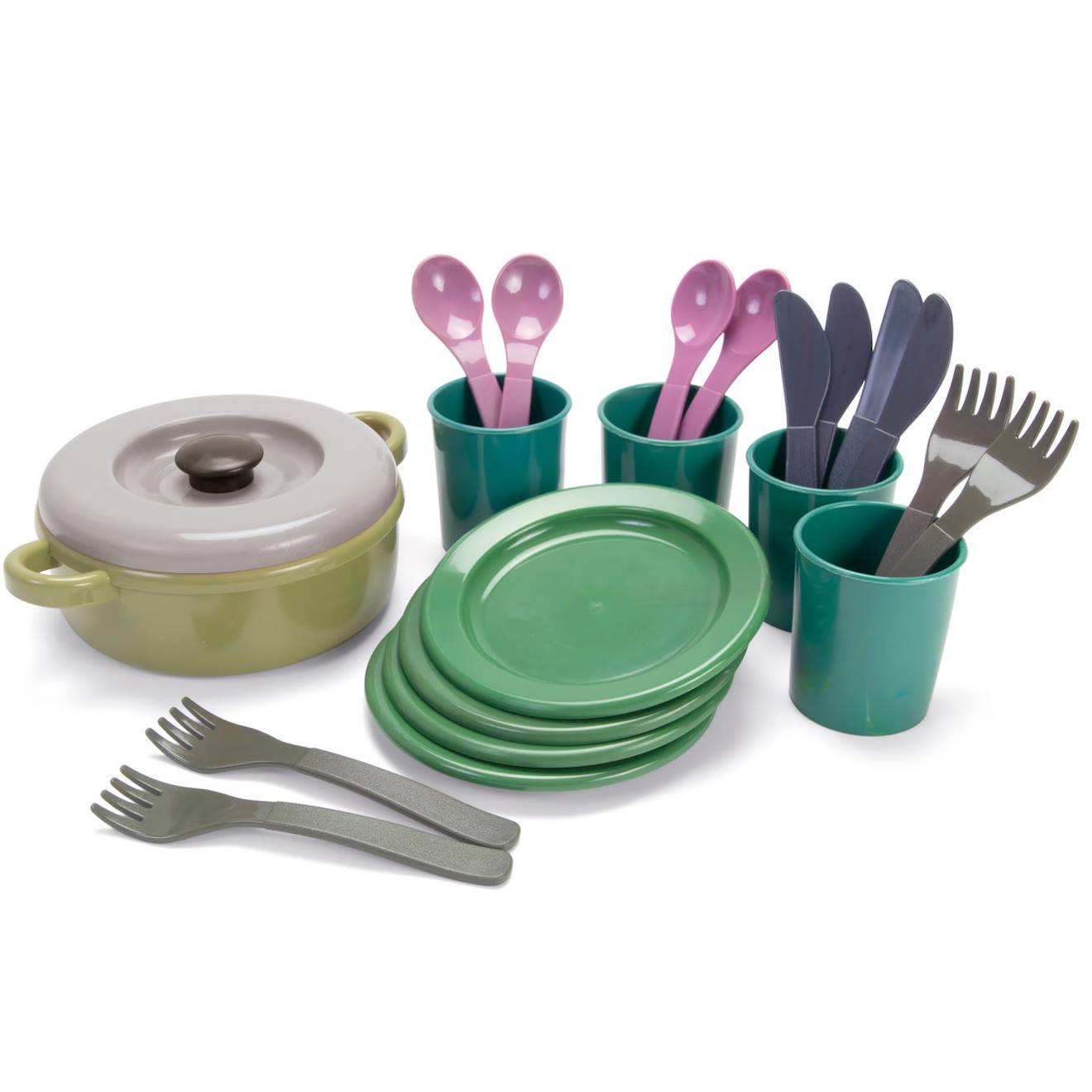 Set De Repas En Filet 22 Pcs Vert