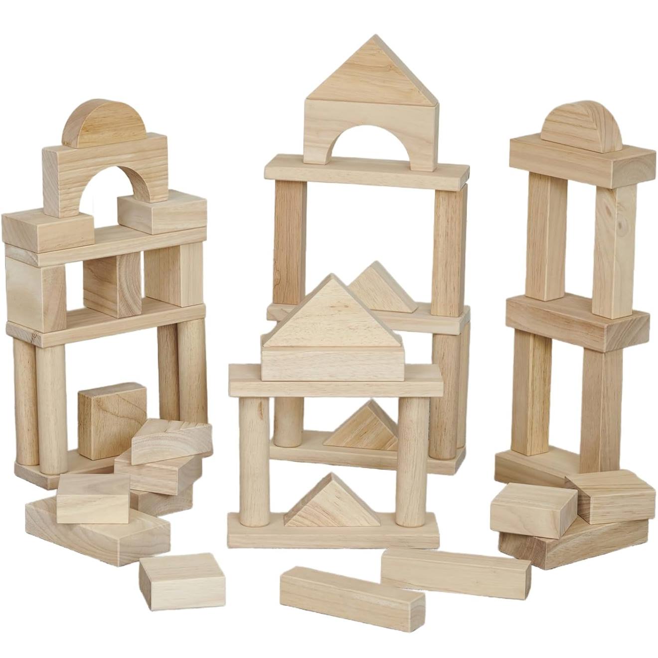Blocs En Bois Géants Naturel Beige