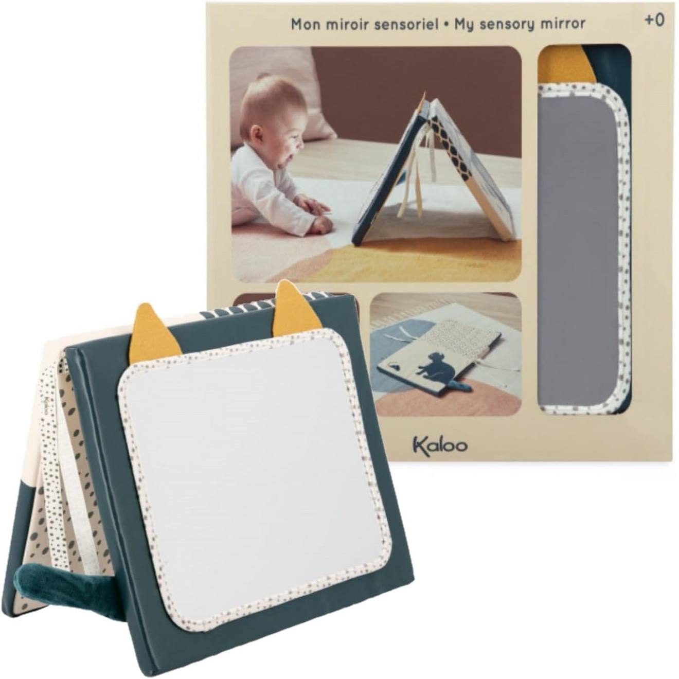 Miroir Sensoriel Pour Bébé Beige